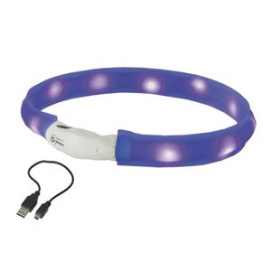 Starlight LED Visible Halsbånd Wide Medium Blå